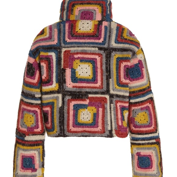 Sea Bette Crochet Knit Puffer Jacket. Size XS - Picture 6 of 12